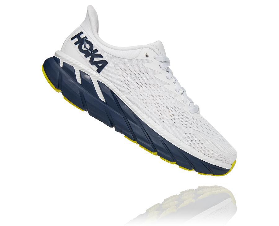 Tenis Hoka One One Mujer Blancos/Negros - Clifton 7 - QABT42385